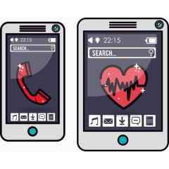 矢量联系的手机