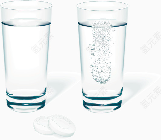 矢量手绘喝水杯子