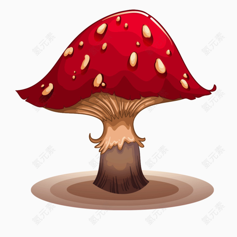 卡通精美蘑菇素材