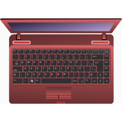 红色的笔记本电脑