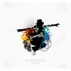 动感音乐人物矢量元素