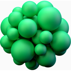 矢量手绘分子球
