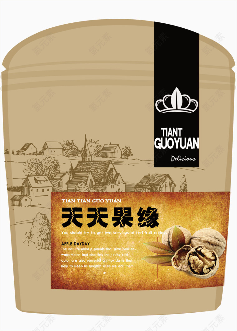 干果包装设计psd素材