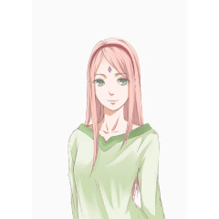 微微一笑的美女手绘