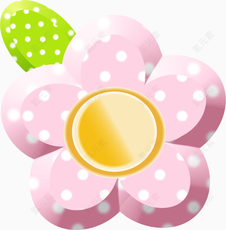 红色花朵手绘