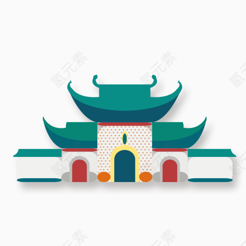 卡通手绘建筑