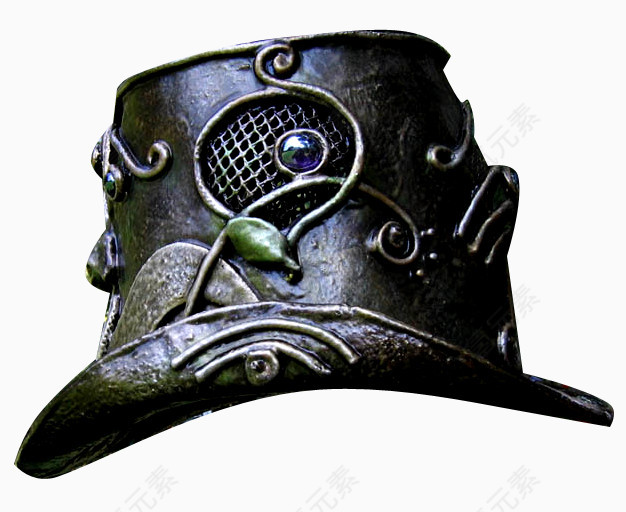 创意花纹金属质感帽子