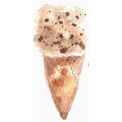 小清新唯美巧克力甜筒