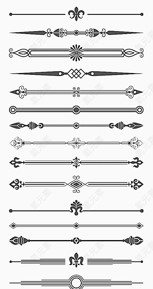 欧式的分割线线条