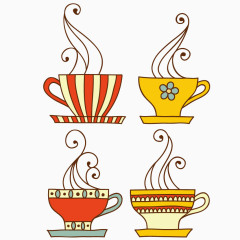 矢量艺术饮品杯子