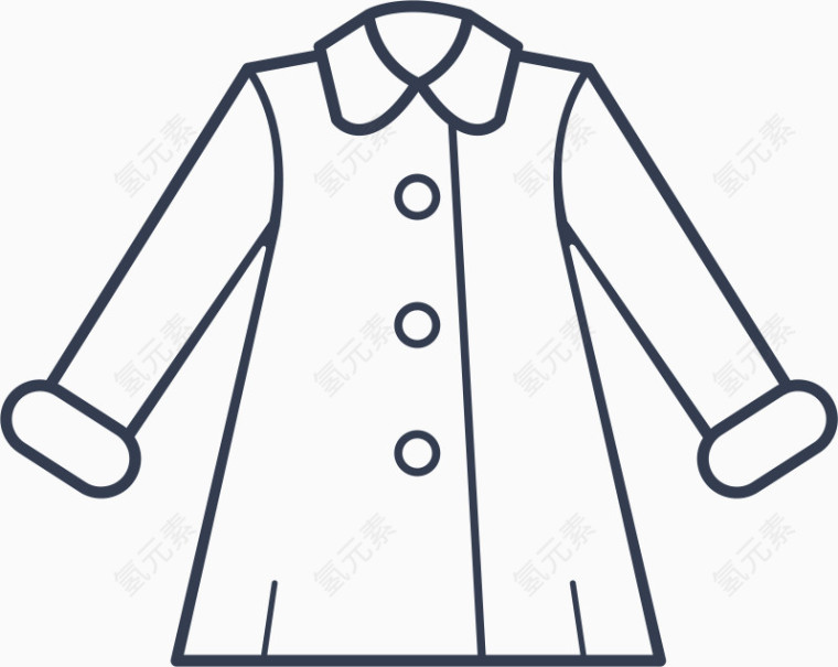 线性卡通衣服素材