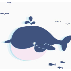 夏天假日海边海豚元素