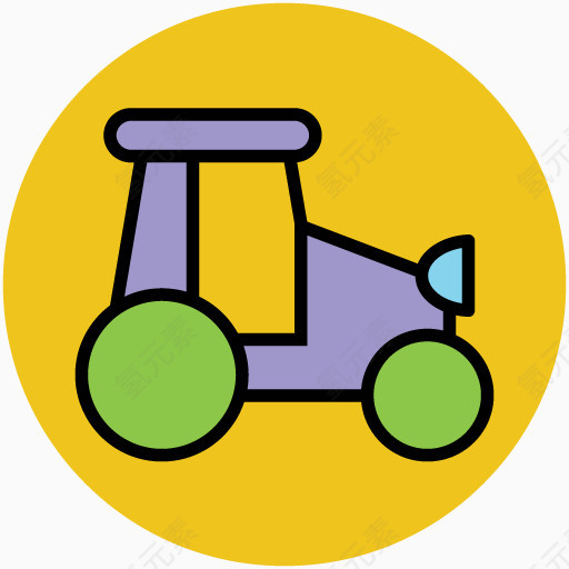 卡通图标图片手绘车