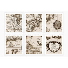 无框画图标手绘中堂画图片