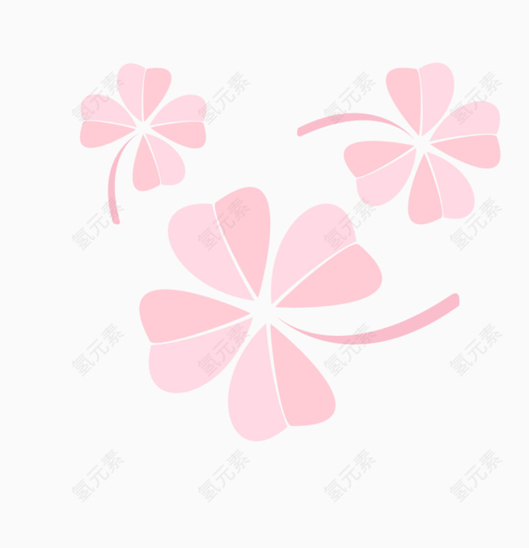 粉色花朵漂浮