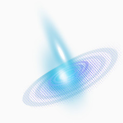 蓝色光晕科技光效