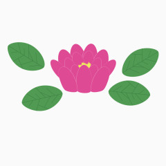 日本文化卡通简约荷花
