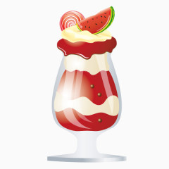 西瓜冰激凌矢量图片