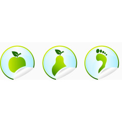 折角圆形环保标志设计