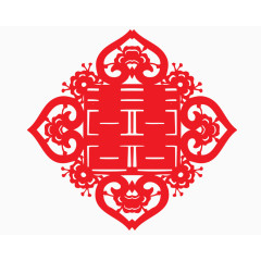 双喜剪纸