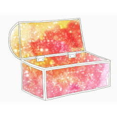 手绘清新水彩百宝箱