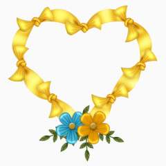 黄色蝴蝶结爱心