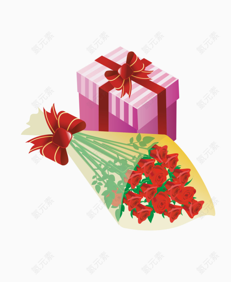 卡通精美包装盒花