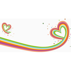 卡通彩虹心