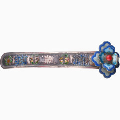 清银珐琅如意扁方