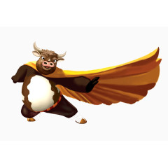 手绘可爱卡通手绘花牛