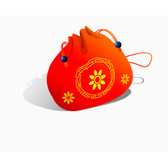 矢量手绘中国风钱袋