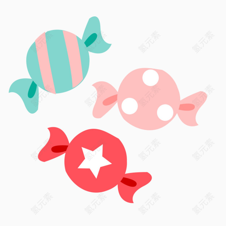 卡通手绘插画糖果