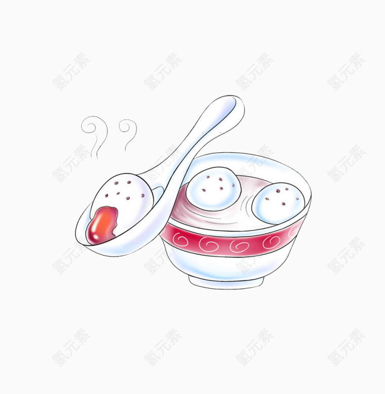 可爱卡通汤圆