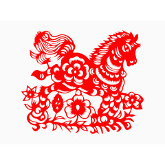 马年剪纸