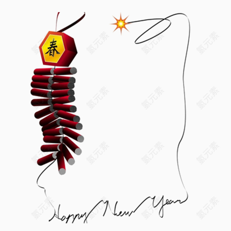 鞭炮边框