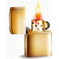 矢量金色装饰免抠打火机