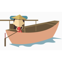 卡通小船