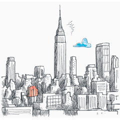 手绘建筑