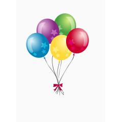 卡通彩色漂浮热气球