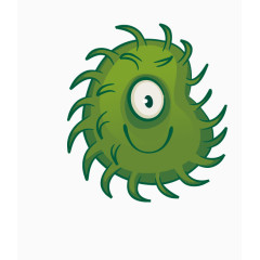 卡通细菌怪物