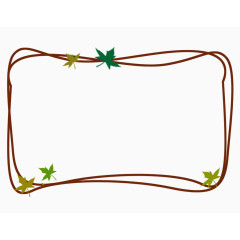 简约藤蔓树叶边框