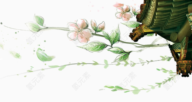 屋檐花朵