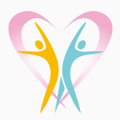 精美五彩心形logo