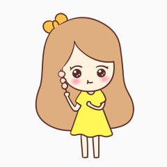 卡通人物女孩素材PNG