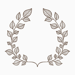 手绘植物叶子装饰图案