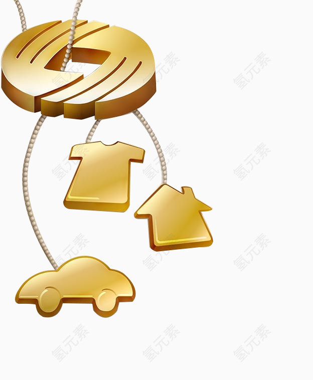 金色贷款元素
