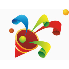 节日喷彩带彩球