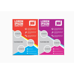 杂志封面红色紫色