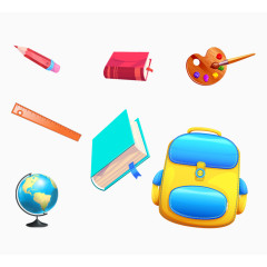 卡通学生学习工具