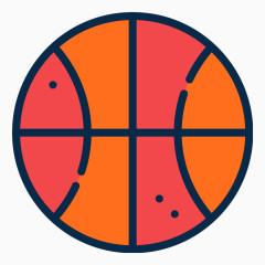 卡通可爱色彩篮球素材